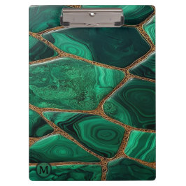 Pranchetas Luxury Emerald Malachite Green Marble Abstract