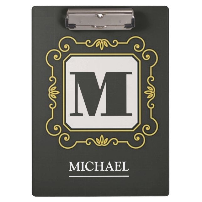 Pranchetas Luxury minimal Modern monogram (Frente)