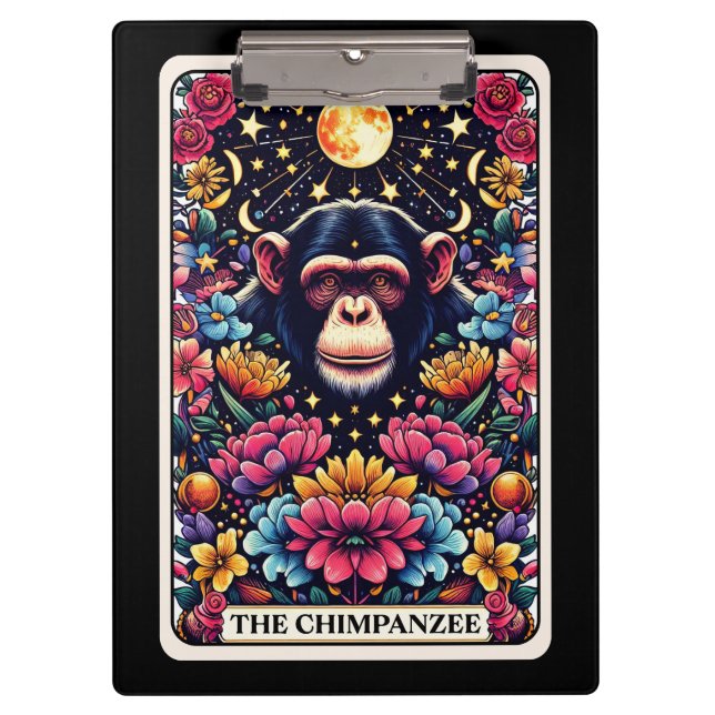 Pranchetas Macaco de Cartas de Tarot | Sabedoria Primal e Div (Frente)