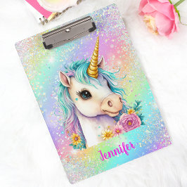 Pranchetas Magical Unicorn Sparkle Rainbow