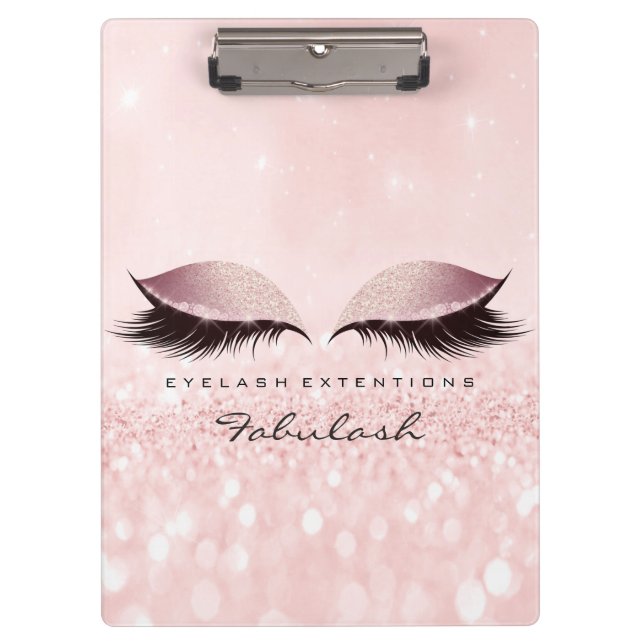 Pranchetas Makeup Artist Studio Lashes Extensão Rosa Rosa Ros (Frente)