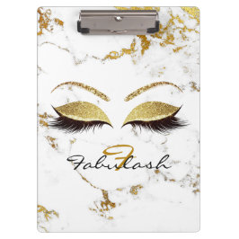 Pranchetas Makeup Beauty Studio Lashes White Marble Dourado