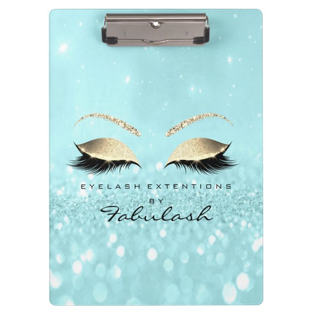 Pranchetas Makeup Beauty Studio Pisca Azul Dourado (Frente)