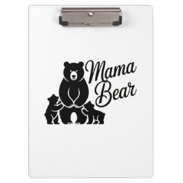 Pranchetas Mama Bear with Cubs Cute Family Bear