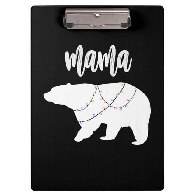 Pranchetas Mama Urso Polar Corda De Luzes De Natal (Frente)
