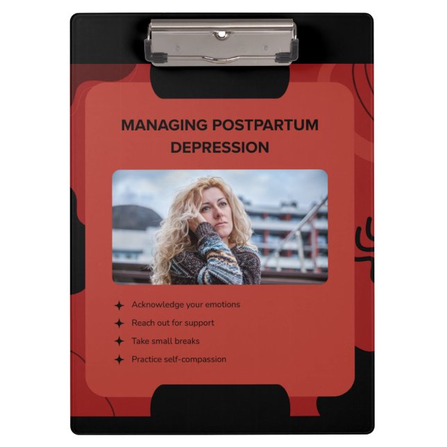 Pranchetas Managing Postpartum Depression Awareness Design (Frente)