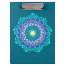 Mandala Colorido em Fundo Azul