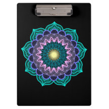 Mandala Colorido em Fundo Preto