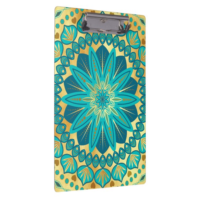 Pranchetas Mandala Flor de Ouro Azul (Direita)
