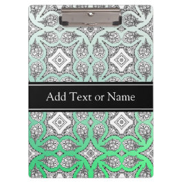 Pranchetas Mandala Negra e Verde Zen Personalizado