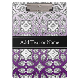 Pranchetas Mandala preto e roxo Zen personalizado