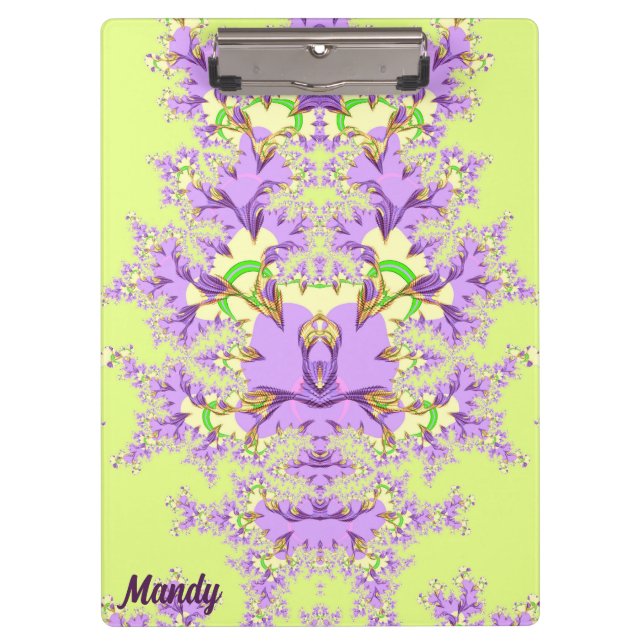 Pranchetas MANDY ~ Mauve, Amarelo e Verde Floral (Frente)