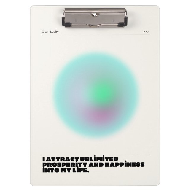 Pranchetas manifestação diária de afirmações (Frente)