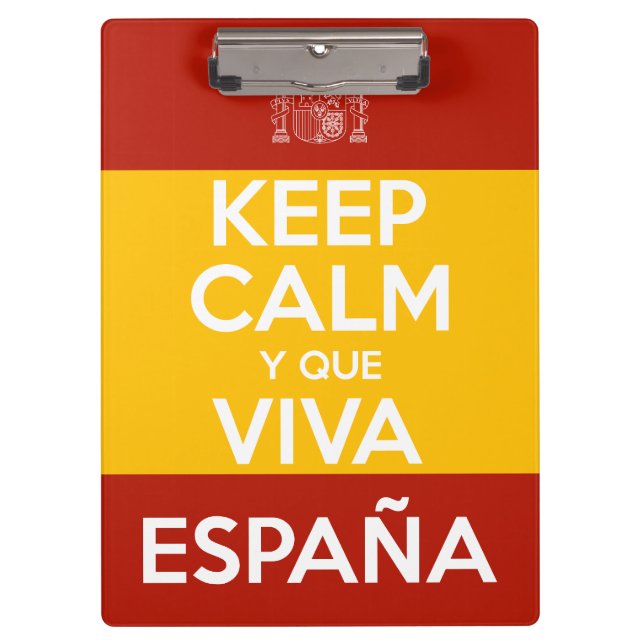 Pranchetas Mantenha a Calma e que viva a Espanha (Frente)