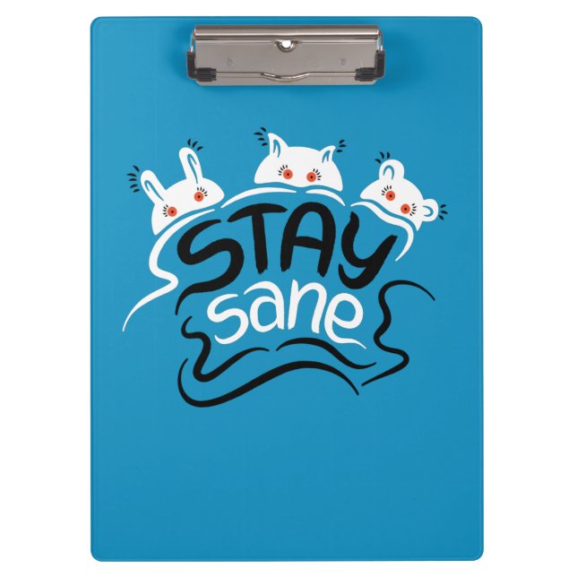 Pranchetas Mantenha-Se Sane Engraçado Tipografia Loucura (Frente)