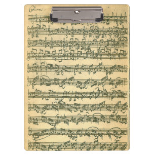 Pranchetas Manuscrito da música do violino de Bach Chaconne