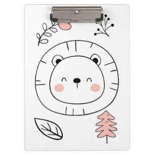 Pranchetas Mão Lion Cute Lion Desenhada