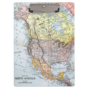 PRANCHETAS MAPA: AMERICA DO NORTE, 1890