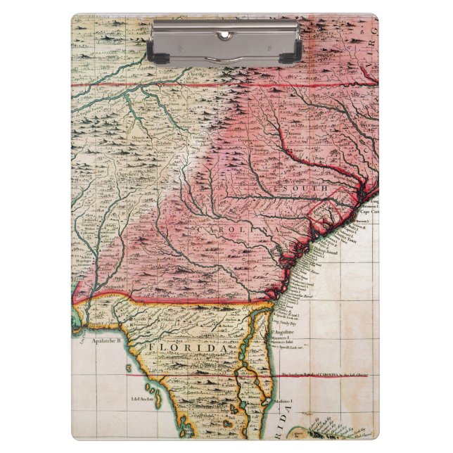 PRANCHETAS MAPA COLONIAL DE AMÉRICA, 1733 (Frente)