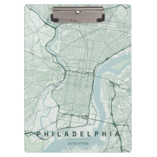 Pranchetas Mapa da Cidade de Filadélfia EUA Design Minimalist