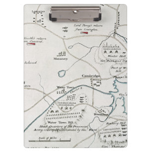 PRANCHETAS MAPA DE BOSTON-CONCORD, 1775