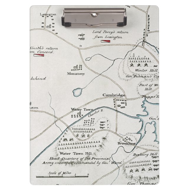 PRANCHETAS MAPA DE BOSTON-CONCORD, 1775 (Frente)