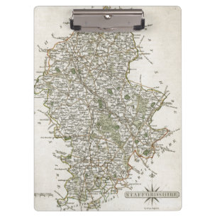 PRANCHETAS MAPA DE STAFFORDSHIRE, 1793
