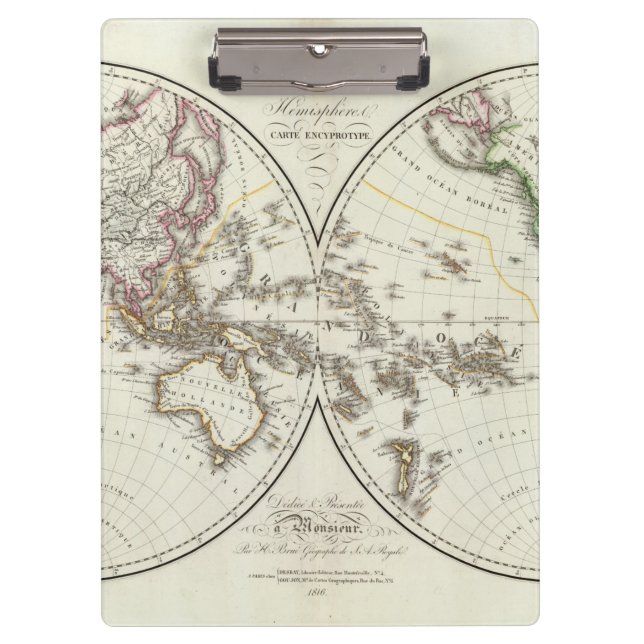 Pranchetas Mapa do atlas de Paris (Frente)