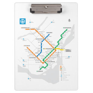 Pranchetas Mapa do Metrô de Montreal STM leve branco HD