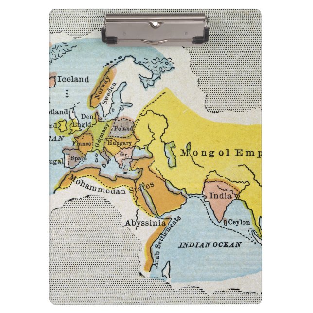 Pranchetas MAPA DO MUNDO, c1300. (Frente)