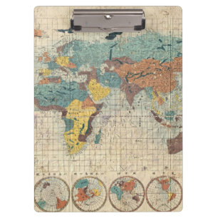 Pranchetas Mapa do mundo de 1853 japoneses por Suido Nakajima