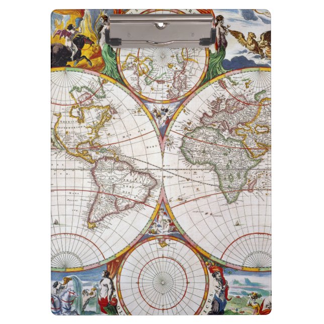 Pranchetas MAPA DO MUNDO, século XVII (Frente)