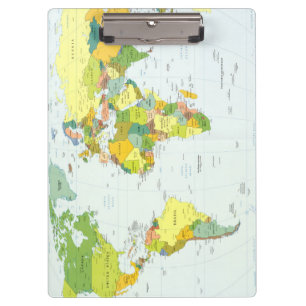 Pranchetas Mapa Mundial Atlas Poster Político: Decoração Mode