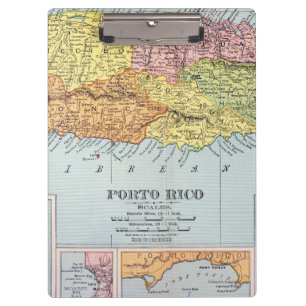 PRANCHETAS MAPA: PUERTO RICO, 1900