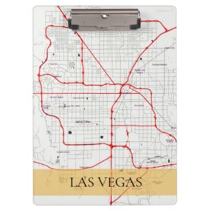 PRANCHETAS MAPA VERMELHO BRANCO DO ESBOÇO DE LAS VEGAS NEVAD