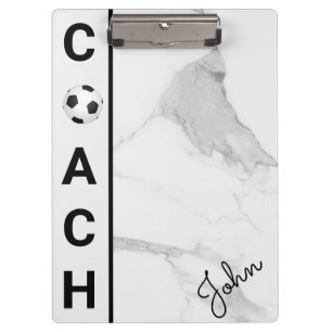 Pranchetas Marble Branco do Treinador de Futebol Personalizad