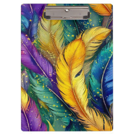 Pranchetas Mardi Gras Feather, de Aquarela