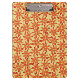 Pranchetas Margarida Floral Retro Sunburst em Amarelo Quente