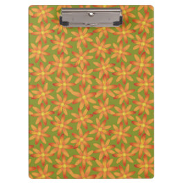 Pranchetas Margarida Floral Retro Sunburst em Oliva Dourada