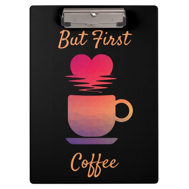 Pranchetas Mas Primeiro Café | Almofadas De Café De Manhã (Frente)