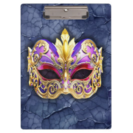 Pranchetas Máscara Veneziana Decorativa sobre Marinho Escuro