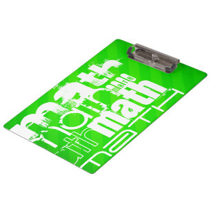 Pranchetas Matemática; faixas verdes de neon