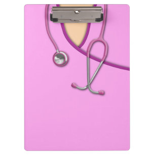 Pranchetas Médico cor-de-rosa esfrega