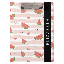 Pranchetas Melancias Vermelhas, Corações, Stripes, Seu Nome