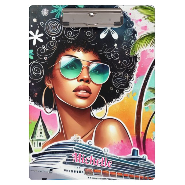 Pranchetas Melanin Woman - Afro - Cruise Tropical (Frente)