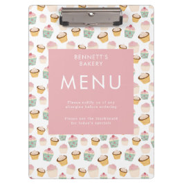 Pranchetas Menu de negócios de Padaria de Cupcake