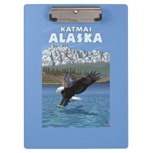 Pranchetas Mergulho da águia americana - Katmai, Alaska