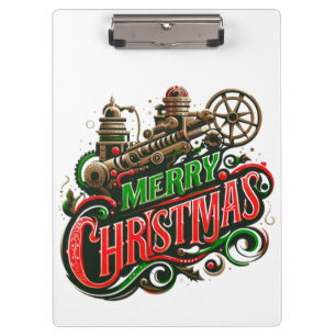 Pranchetas Merry Christmas steampunk