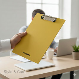 Pranchetas Metallic Gold Clipboard with Your Name Displayed