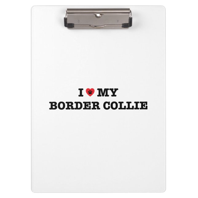 Pranchetas Mim coração meu border collie (Frente)